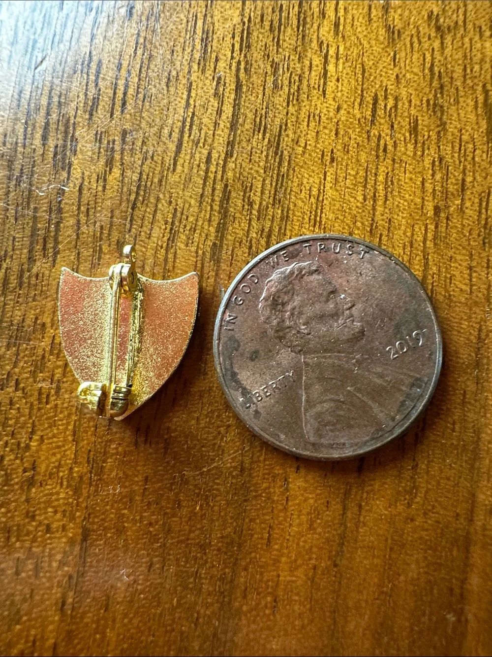Tiny Vintage Service Shield Enamel Pin - Blue & White